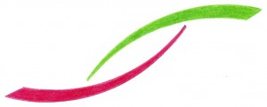 Logo Bogen grün rot